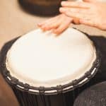 Hands on djembe